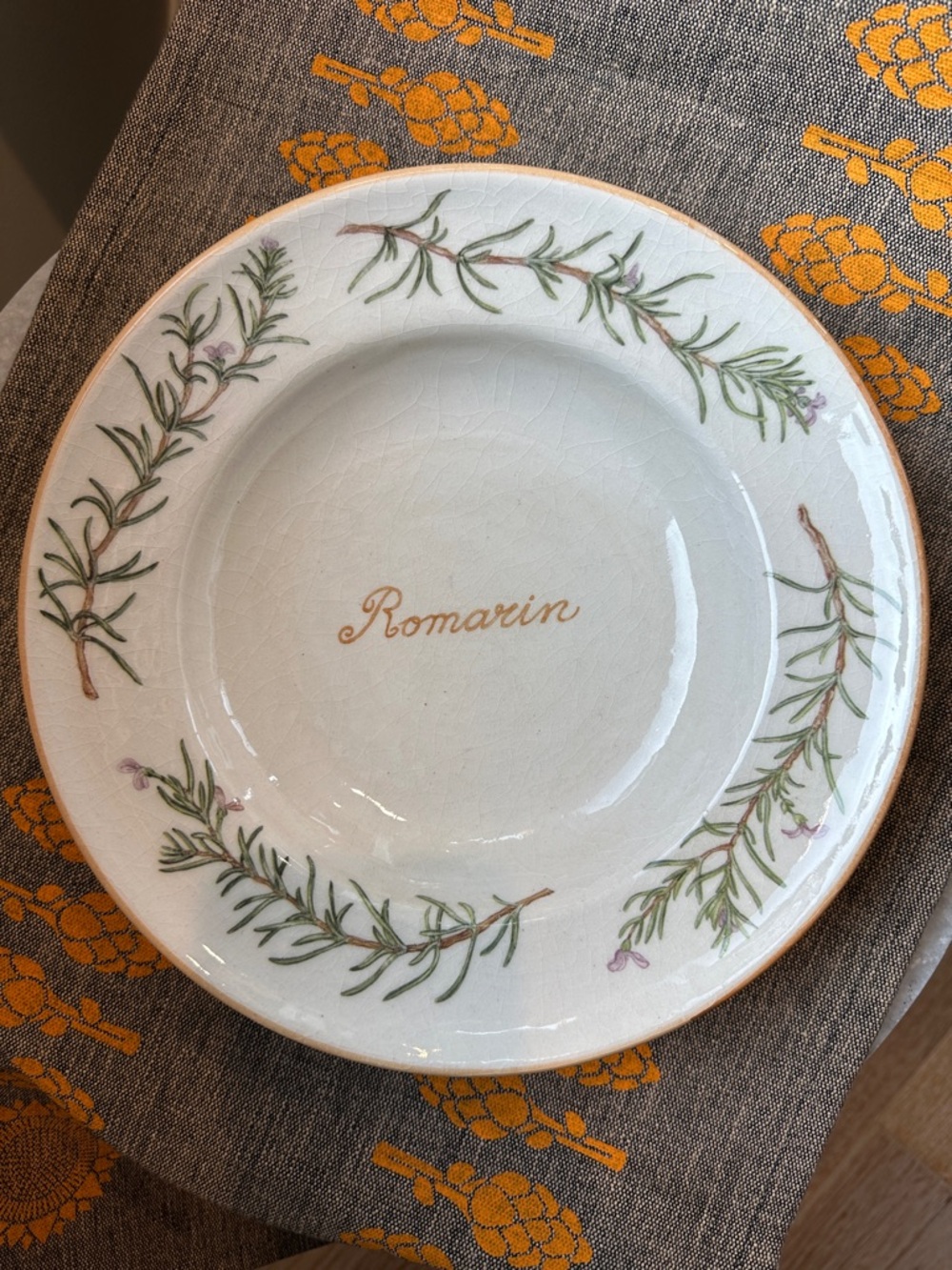 Williams Sonoma French “Rosmarin” Large Ceramic Dinner Bowl. Made in Italy.